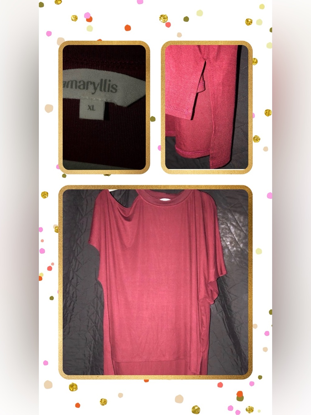 Amaryllis one cold shoulder‎ Burgundy #1001